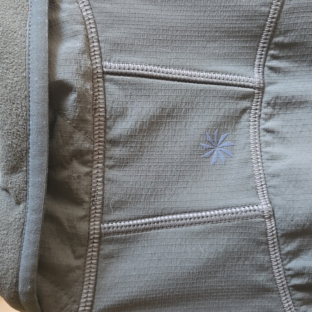 Athleta Olive Green Sleeveless Zip-Up Vest Size S - Picture 3 of 5